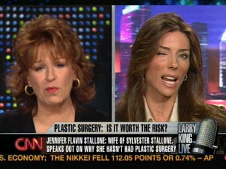 Illustration for article titled Larry King Live: Joy Behar Calls Out Botoxed Self Magazine Beauty Editor